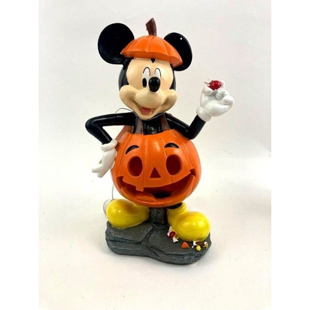 Disney Mickey Mouse LED Light-Up Halloween Garden Statue 10"